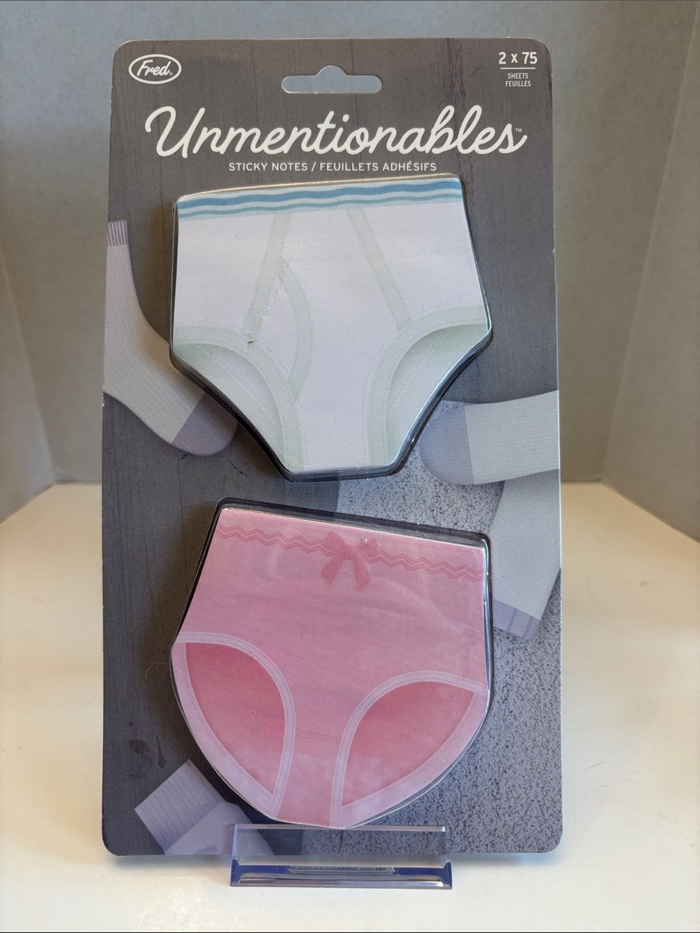 Fred Unmentionables Underwear Sticky Notes - White & Pink